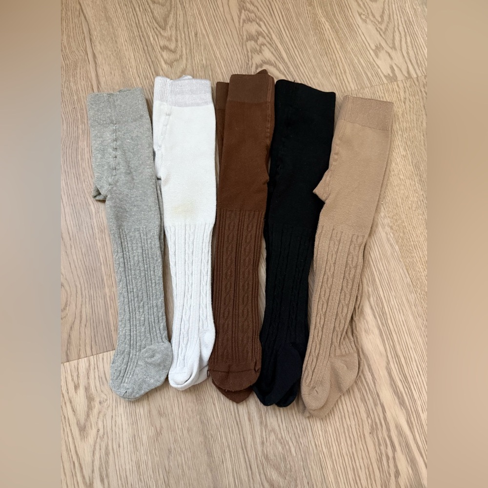 Toddler Girl Knit Tights - 5 Pairs